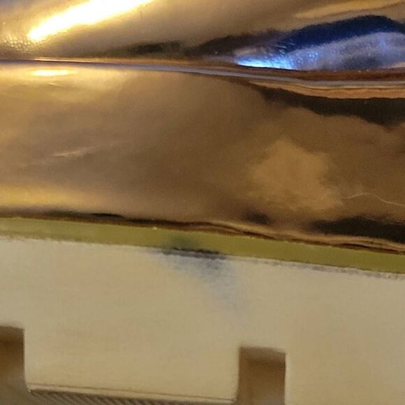 Asos Gold Blogger Metallic Gold Boat Platform Shoe US Women's Size 5.5 or UK Siz - Picture 11 of 12